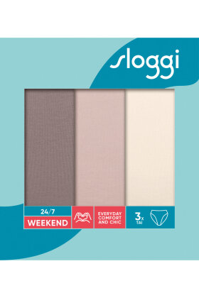Sloggi - 24/7 Weekend Everyday Comfort Tai - 3 Pack & 3 Farver