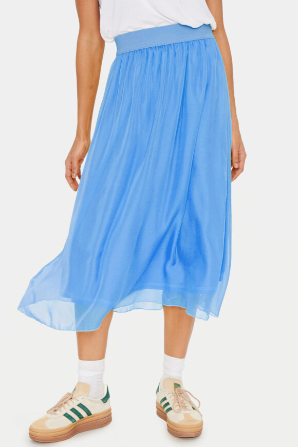 Saint Tropez - CoralSZ Skirt - Sporty Chiffon Nederdel - Ultramarine