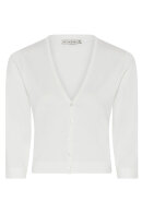 Micha - V-Hals Strikcardigan - Knappet - Bright White