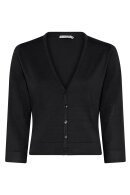 Micha - V-Hals Strikcardigan - Knappet - Black