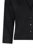 Micha - V-Hals Strikcardigan - Knappet - Black