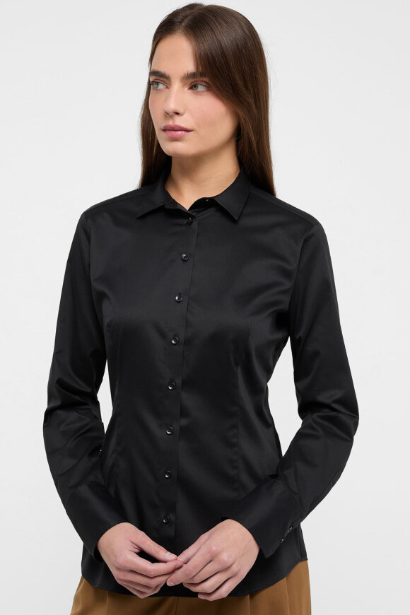 Eterna - Classic Cover Shirt - Fitted Fit - Skjorte - Sort