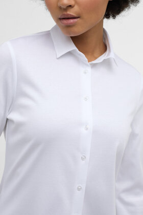 Eterna - Klassisk Jersey Skjorte - Fitted - Hvid