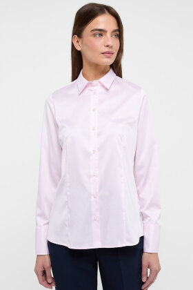 Eterna - Satin Stretch Shirt - Regular Fit - Modern Classic - Rosa