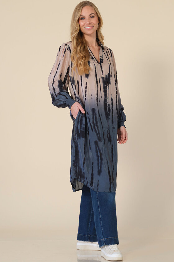 Frederikke Dress 3 4 Blue Brown Kjole Fra Prepair main image 0