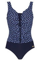 Damella - Detaljeret Badedragt - Flæser & Print - Navy