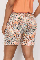 SoyaConcept - SC-Esin 1-B - Paisley Print Viskose Shorts - Papaya