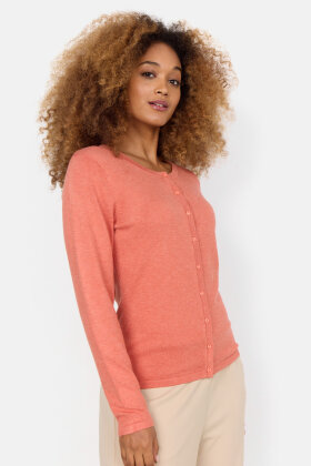 SoyaConcept - SC-Dollie 446 - Viskose Strik Cardigan - Papaya