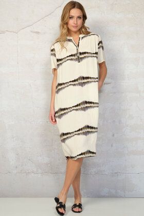 Prepair - Frederikke Dress - Batik Print Kjole - Off White