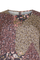 No.1 by OX - Blomstret Print Bluse - Mocca Brown