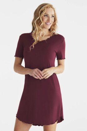 Damella - Josefine Bambus Natkjole - Dark Plum