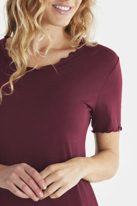 Damella - Josefine Bambus Natkjole - Dark Plum