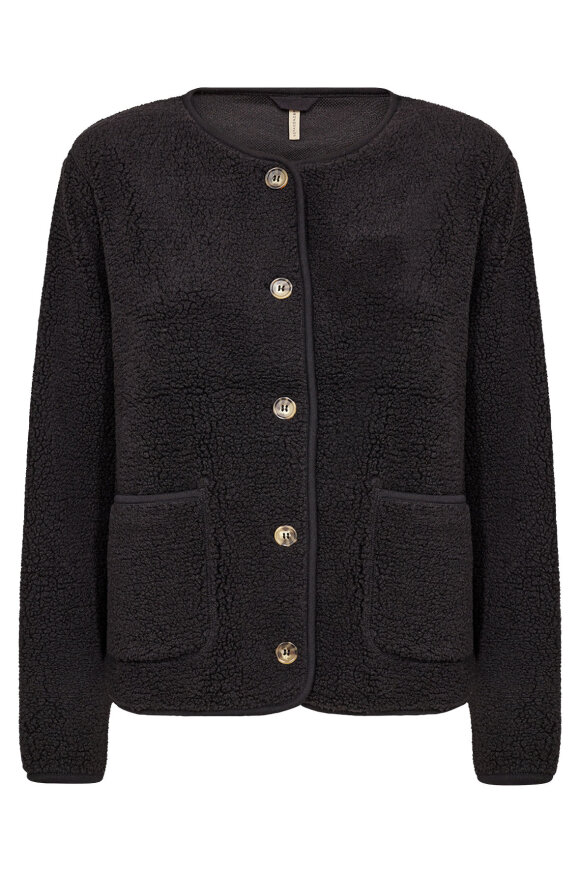 SoyaConcept - SC-Onyx 2 - Elegant Fleece Jakke - Black SoyaConcept - SC-Onyx 2 - Elegant Fleece Jakke - Black
