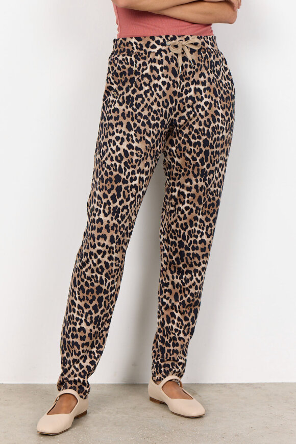 SoyaConcept - SC-Ophia 3 - Leopard Track Bukser - Sand Combi
