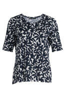 Betty Barclay - T-shirt - Blomstret Jersey Viskose - Mørkeblå