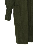 No.1 by OX - Lang Strik Cardigan - Ballonærmer - Grøn