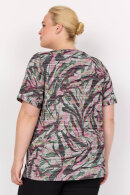 Wasabiconcept - WA-Sarina 14 - Stribet Print T-shirt -  Blå