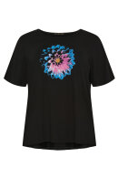No.1 by OX - Blomsterprint T-shirt - Sort