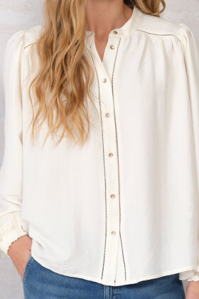 Prepair - Jasmin Bluse - Sød Detaljerig - Off White 