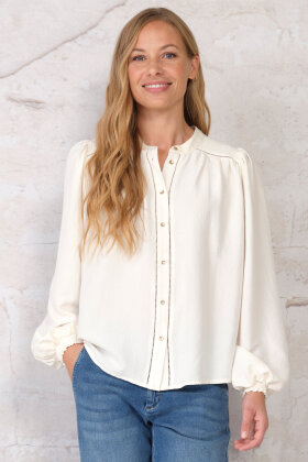 Prepair - Jasmin Bluse - Sød Detaljerig - Off White 