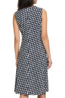 Betty Barclay - Jersey Print Kjole Ærmeløs - Mørkeblå