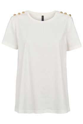 Prepair - Mia T-shirt - Skulder Knapper - Off White