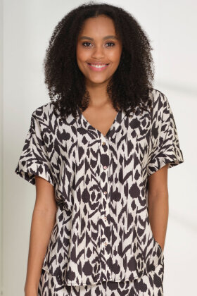 Prepair - Kelly Blouse - Casual Løs Sommerskjorte - Off White