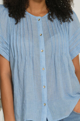 Prepair - Dahlia Blouse - Loose Fit Skjorte - Blå