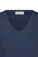 Gerry Weber - T-shirt - Viskose & Hør - Mørkeblå