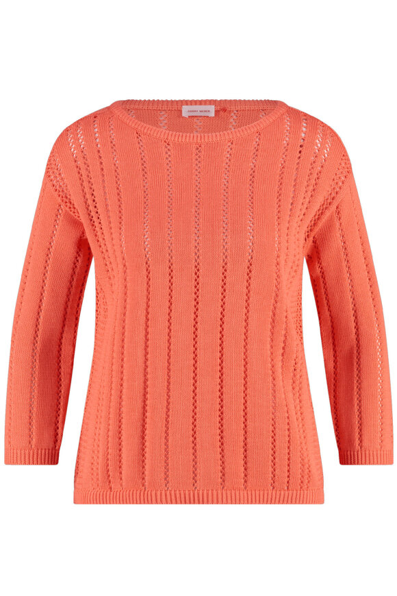 Gerry Weber - Jumper - Mønstret Strikbluse - Orange