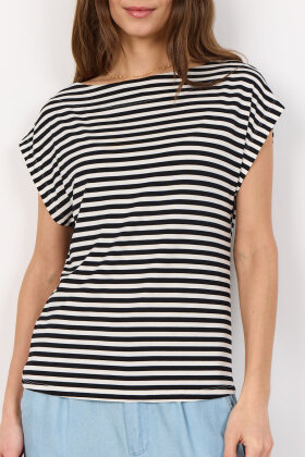 SoyaConcept - SC-Ricci 3 - Stribet T-shirt - Sort SoyaConcept - SC-Ricci 3 - Stribet T-shirt - Sort