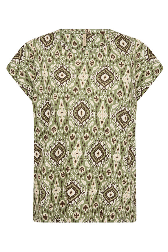 SoyaConcept - SC-Felicity AOP 505 - Grafisk Print T-shirt - Grøn