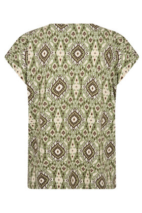 SoyaConcept - SC-Felicity AOP 505 - Grafisk Print T-shirt - Grøn