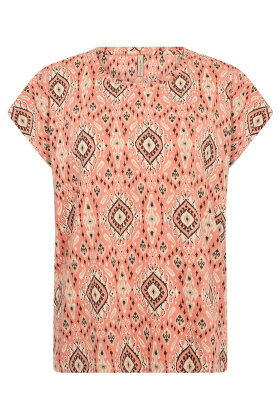 SoyaConcept - SC-Felicity AOP 505 - Grafisk Print T-shirt - Mandarin SoyaConcept - SC-Felicity AOP 505 - Grafisk Print T-shirt - Mandarin