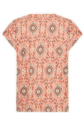 SoyaConcept - SC-Felicity AOP 505 - Grafisk Print T-shirt - Mandarin