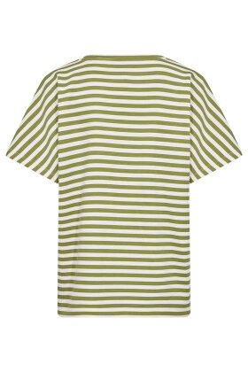SoyaConcept - SC-Barni 31 - Stribet T-shirt - Sweatkvalitet - Grøn