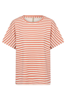 SoyaConcept - SC-Barni 31 - Stribet T-shirt - Sweatkvalitet - Orange SoyaConcept - SC-Barni 31 - Stribet T-shirt - Sweatkvalitet - Orange