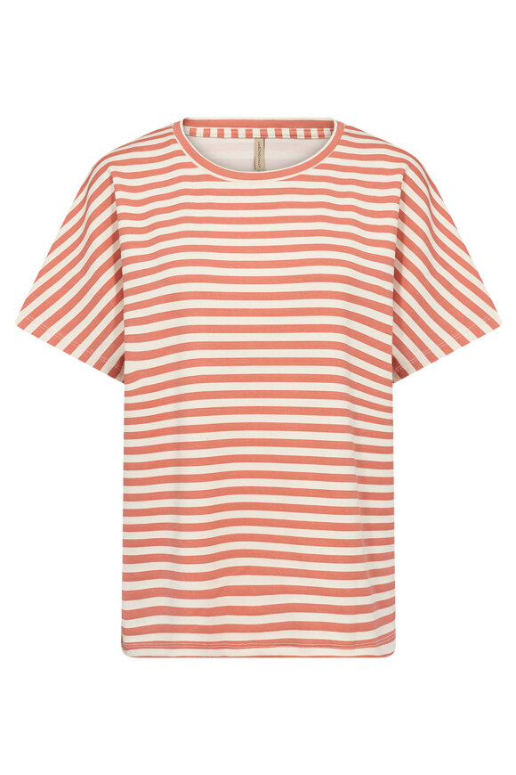 SoyaConcept - SC-Barni 31 - Stribet T-shirt - Sweatkvalitet - Orange