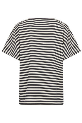 SoyaConcept - SC-Barni 31 - Stribet T-shirt - Sweatkvalitet - Sort
