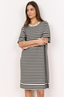 SoyaConcept - SC-Barni 34 - Stribet Kjole - Sweatkvalitet - Sort