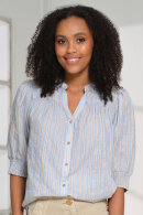 Prepair - Lissa Blouse - Stribet skjortebluse - Blå