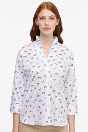 Eterna - Skjortebluse - Hjerte Print - Sort