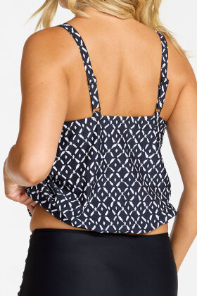 Damella - Cate Tankini Top - Sort/Hvid