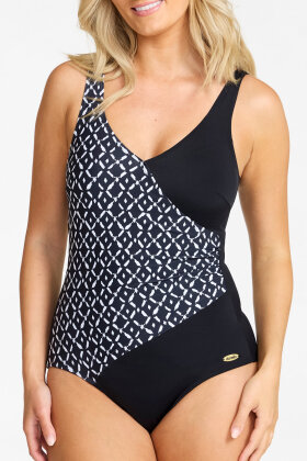 Damella - Julia Badedragt - Frisk & Sporty - Sort Hvid