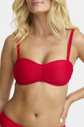 Damella - Olivia Bikinitop - Jacquard - Rød
