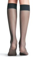 Falke - Seidenglatt 15 Denier - Knee-high Socks - knæstrømpe - Grå