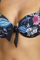 Damella - Marilyn Bikinitop - Blomstret Print - Sort