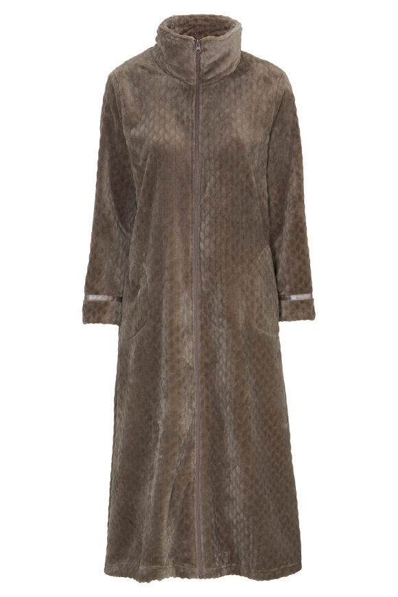 Damella - Lynlås Fleece Kåbe - Mørk Sand