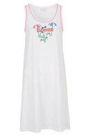 Damella - Ærmeløs Print Natkjole - Loungewear - Hvid