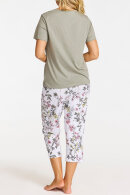 Damella - Pyjamas - Blomster Print - Khaki